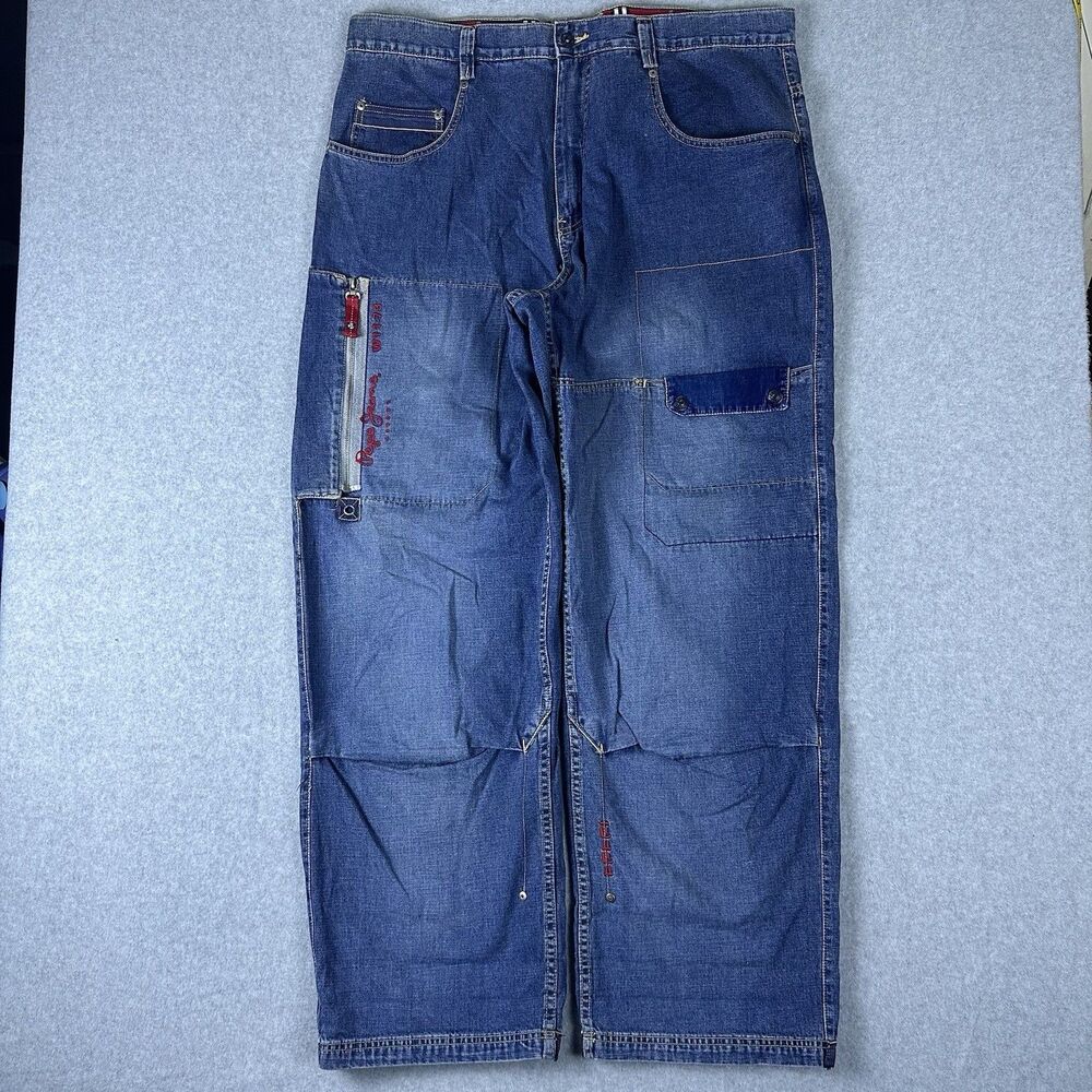 Vintage Y2K Pepe Jeans London  Men Blue Denim Baggy Oversized Fit Skater Goth